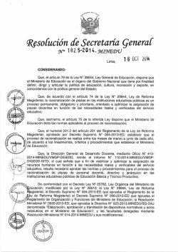 Resofuci&oacute;n &iquest;{e Secretar&iacute;a Qenem[ - UGEL HUAMANGA