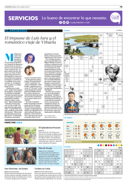 El impasse de Luis Jara y el rom&aacute;ntico viaje de Vi&ntilde;uela - Papel Digital