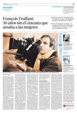 Fran&ccedil;ois Truffaut: 30 a&ntilde;os sin el cineasta que amaba - Papel Digital