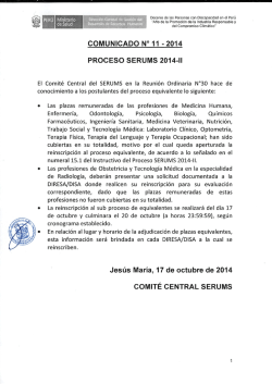 para leer el comunicado - Ministerio de Salud