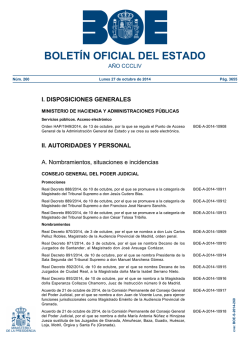 Sumario del BOE n&uacute;m 260 de Lunes 27 de octubre de 2014 - BOE.es