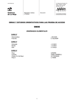 ENSE&Ntilde;ANZAS ELEMENTALES - Conservatorio Profesional de