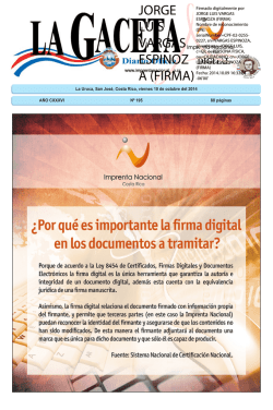 LA GACETA N&deg; 195 de la fecha 10 10 2014