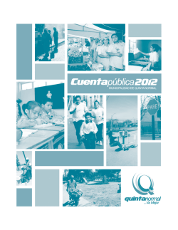 Quinta Normal /Cuenta P&uacute;blica 2012 - Municipalidad de Quinta