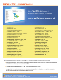 PORTAL DE TESIS LATINOAMERICANAS www