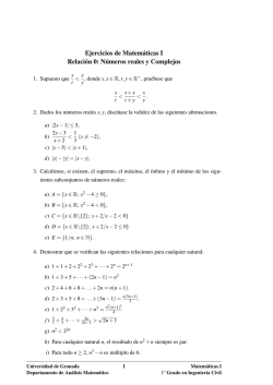 N&uacute;meros reales y Complejos - Universidad de Granada