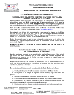 2014LA-000040-85002 Remodelaci&oacute;n del centro de datos