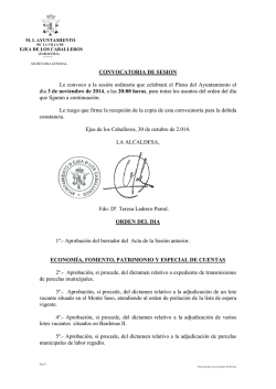 Acta del Pleno Ordinario de 06-10-14 - Ayuntamiento de Ejea de los