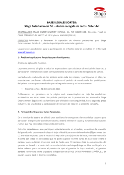 Bases del sorteo - El Rey Le&oacute;n