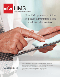 &ldquo;Un PMS potente y r&aacute;pido, lo puedo administrar desde cualquier
