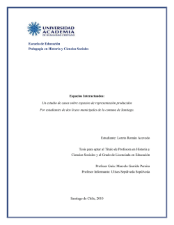 Escuela de Educaci&oacute;n Pedagog&iacute;a en Historia y Ciencias Sociales