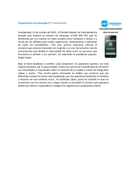 Proposiciones v&iacute;a whatsapp (PP Fuenlabrada - cope madrid sur