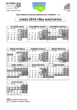 calendario monta&ntilde;eros -ep - Carmelitas-Sagrado Coraz&oacute;n