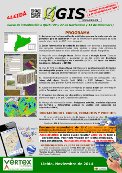 Curso Introducci&oacute;n QGIS - Vertex Agroforestal
