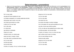 Determinantes y pronombres actividades
