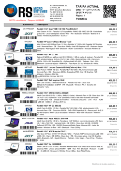 TARIFA ACTUAL - RS MicroSistemes, SL