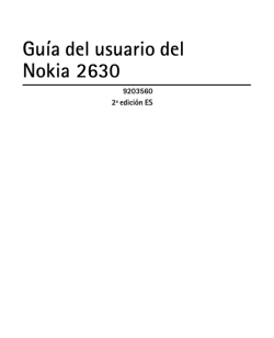 Gu&iacute;a del usuario del Nokia 2630 - Microsoft
