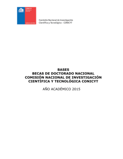 Bases Concursales - Conicyt