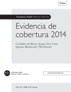 Evidencia de cobertura - Touchstone Health