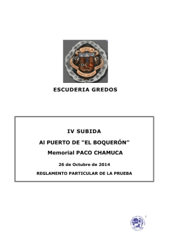 ESCUDERIA GREDOS IV SUBIDA Al PUERTO - Escuder&iacute;a Gredos