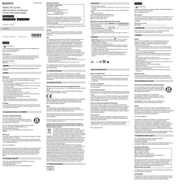 Digital Still Camera Appareil photo num&eacute;rique C&aacute;mara - Sony