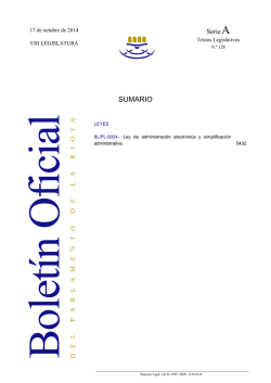 BOPR Serie A n&ordm; 128 17/10/2014 (PDF 210 Kb) - Parlamento de La