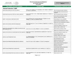 Directorio de Asociaciones Religiosas por Entidad Federativa