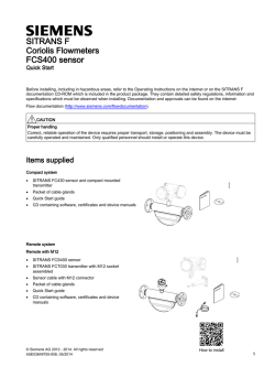 FCS400 sensor - Siemens