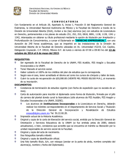 C O N V O C A T O R I A Con fundamento en el Art&iacute;culo 20, Apartado