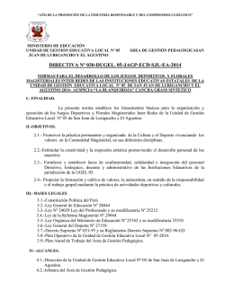 DIRECTIVA N&ordm; 030-DUGEL. 05-JAGP-ECD-SJL-EA-2014
