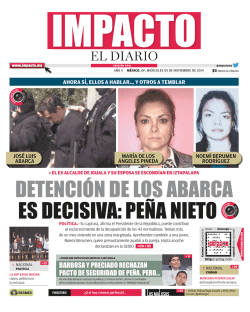DETENCI&Oacute;N DE LOS ABARCA ES DECISIVA: PE&Ntilde;A NIETO - Impacto