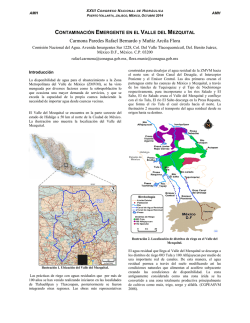 contaminaci&oacute;n emergente en el valle del mezquital - Asociaci&oacute;n