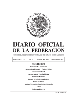 13/10/2014 - Diario Oficial de la Federaci&oacute;n