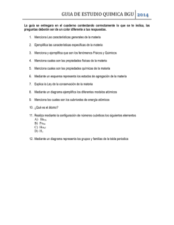 GUIA DE ESTUDIO QUIMICA BGU - Blog CETESC Teoloyucan