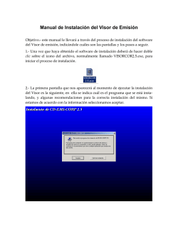 Manual de Instalaci&oacute;n de visor de Emisi&oacute;n - Idse