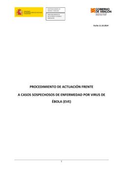 PROTOCOLO EBOLA ARAGON 11 OCTUBRE 2014