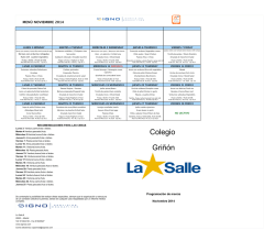 Noviembre - La Salle Gri&ntilde;&oacute;n