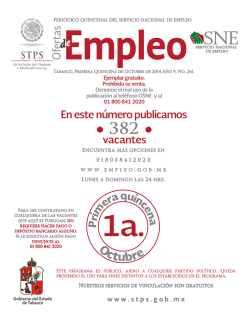 O ctubr - Servicio Estatal de Empleo - Gobierno del Estado de