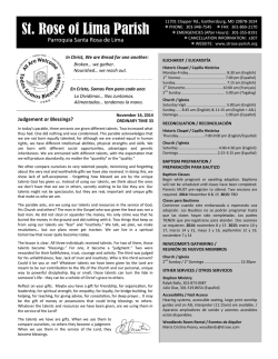 Bulletin - Saint Rose of Lima Parish