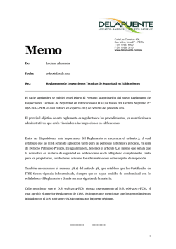 Reglamento de Inspecciones T&eacute;cnicas de Seguridad en Edificaciones