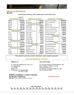 Abierto al p&uacute;blico: Lunes a viernes de 09:30 a 15:00 hrs. - Casa de