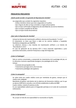 Preguntas frecuentes - MAPFRE | Kutxa CAS