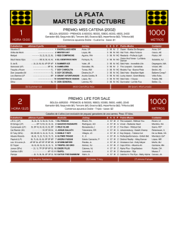 LA PLATA MARTES 28 DE OCTUBRE - varios cuerpos