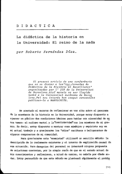 DIDACTICA La didsctica de la historia en la Universidad: E l reino
