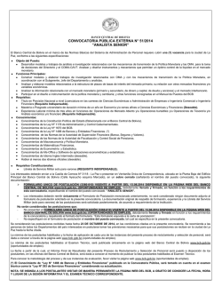 convocatoria - Banco Central de Bolivia