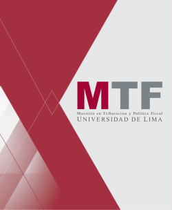 Folleto Maestr&iacute;a en Tributaci&oacute;n y Pol&iacute;tica Fiscal - Universidad de Lima