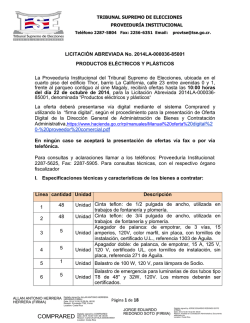2014LA-000036-85001 Productos el&eacute;ctricos y pl&aacute;sticos - Tribunal