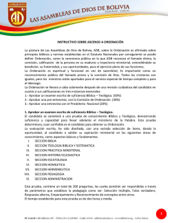 Banco de Preguntas 2014 - Las Asambleas de Dios de Bolivia