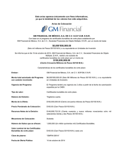 6000000000.00 $150000000.00 - Bolsa Mexicana de Valores