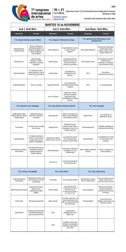 Listado de ponencias aprobadas por el Comit&eacute; Acad&eacute;mico